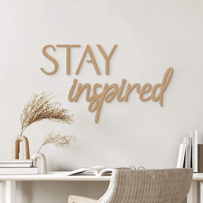Dekoracja MDF napis 3D STAY inspired - natura
