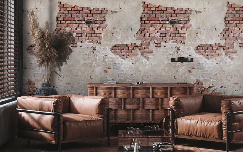 Fototapeta kamienna beżowo-czerwona - tapeta włókninowa Industrial Livingwalls - matowa i gładka