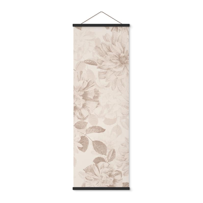 Obraz tkaniny Dalie Shabby Chic Beige - Bloomery Decor - Panorama