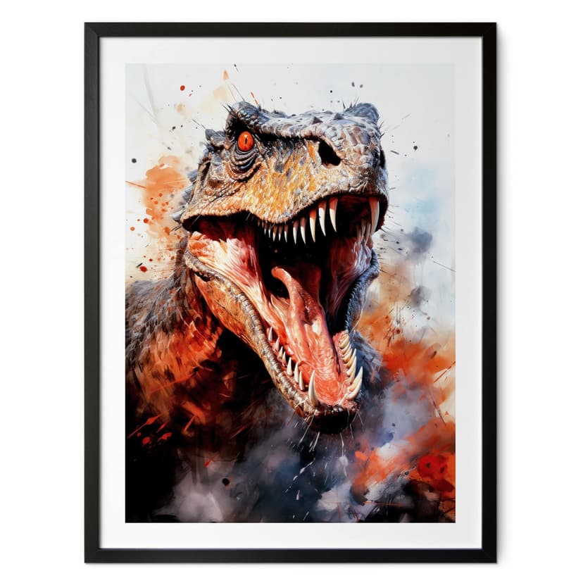 Plakat dinozaura T-Rex: Dzikie oblicze czasów prehistorycznych - Jaszke