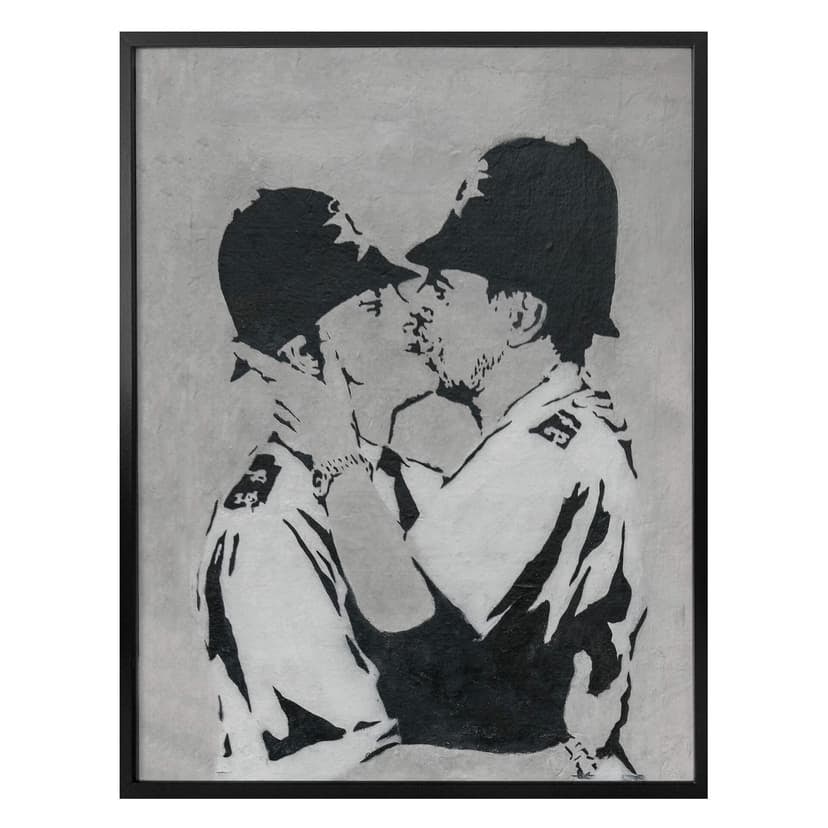 Plakat Banksy - Całujący się policjanci