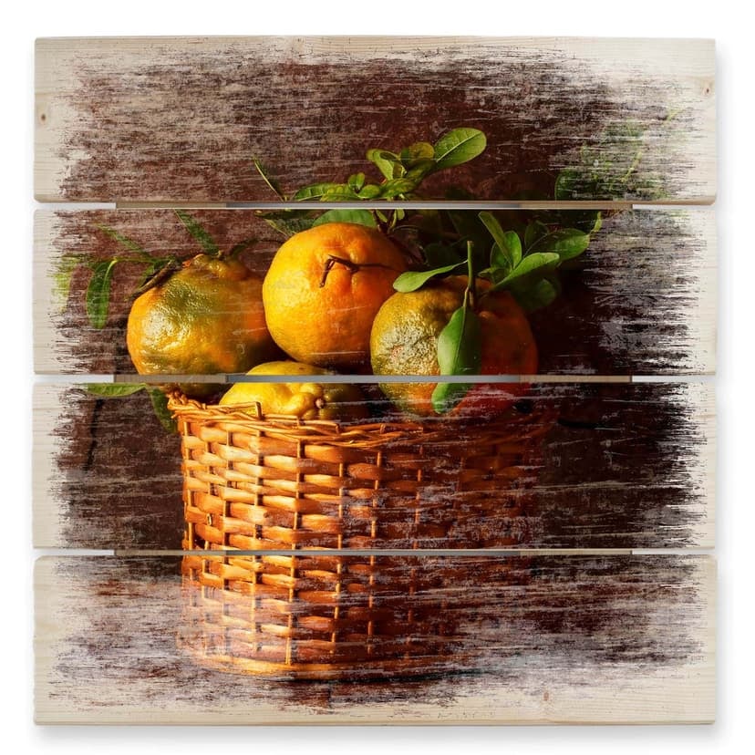 Obraz drewniany Laercio - Farmers Lemons - 40x41,5 cm