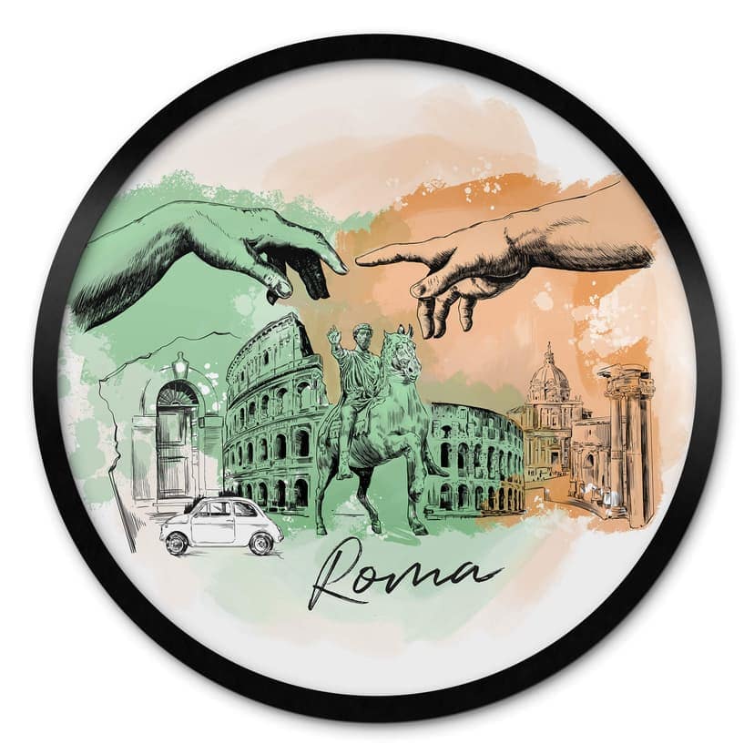 Plakat Roma - okrągły - Pokochaj swoje miasto