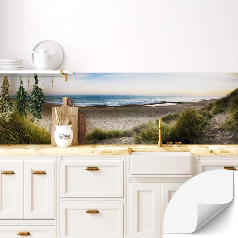 Samoprzylepny panel ścienny do kuchni z panoramą plaży