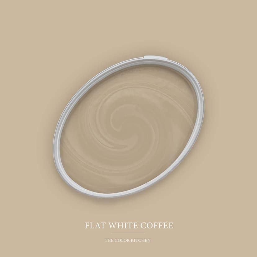 Beżowa farba do ścian satynowy mat I Flat White Coffee | Otwierająca przestrzeń i uspokajająca | THE COLOR KITCHEN