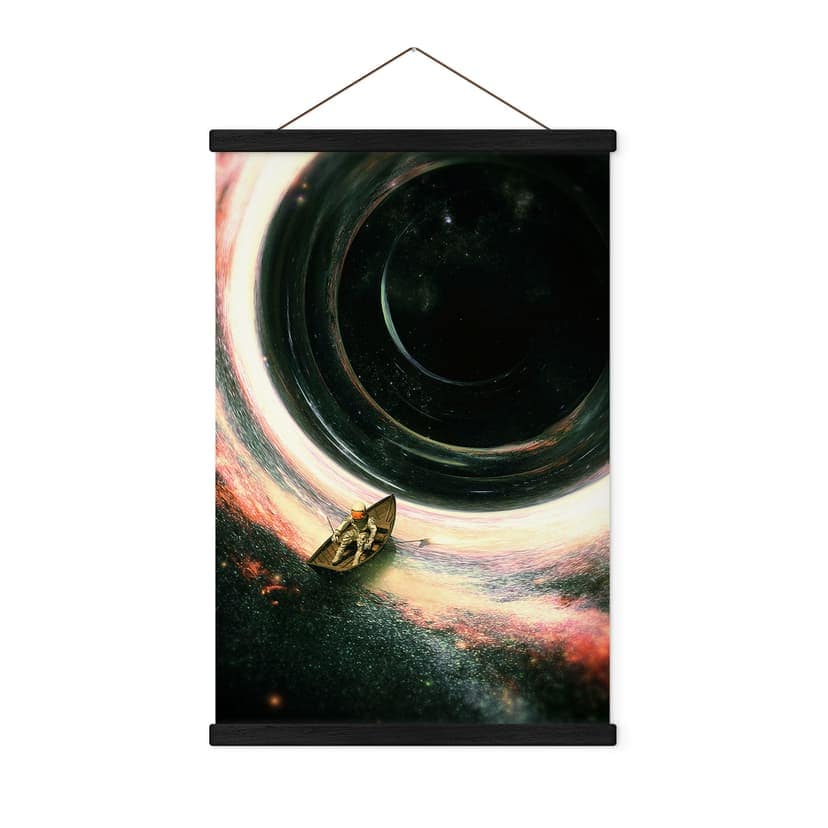 Kosmiczny obraz z tkaniny: Astronauta w łodzi - Nicebleed