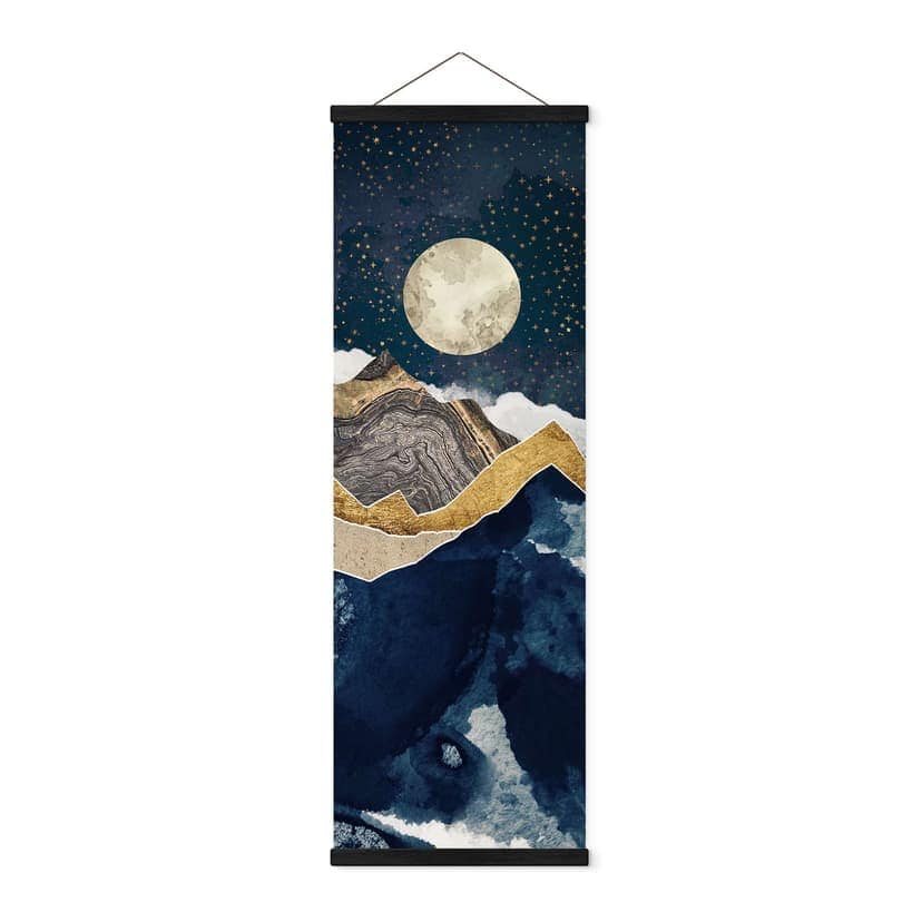 Obraz tkaniny rozgwieżdżone niebo zimą - SpaceFrog Designs - Panorama