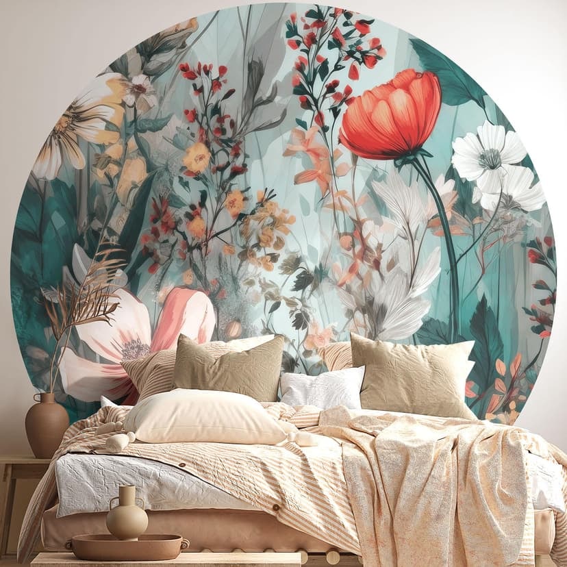 Wiosenna łąka z kwiatami - Fototapeta w kwiaty - Jaszke - tapeta flizelinowa/tapeta flizelinowa samo