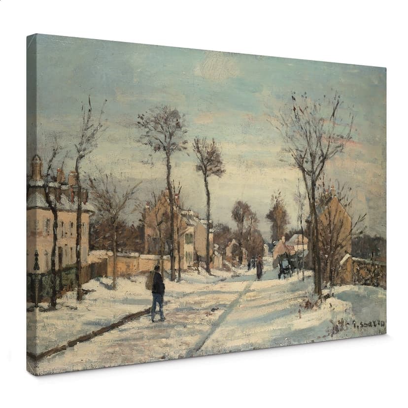 Obraz na płótnie Pissarro - Ulica Louveciennes w śniegu