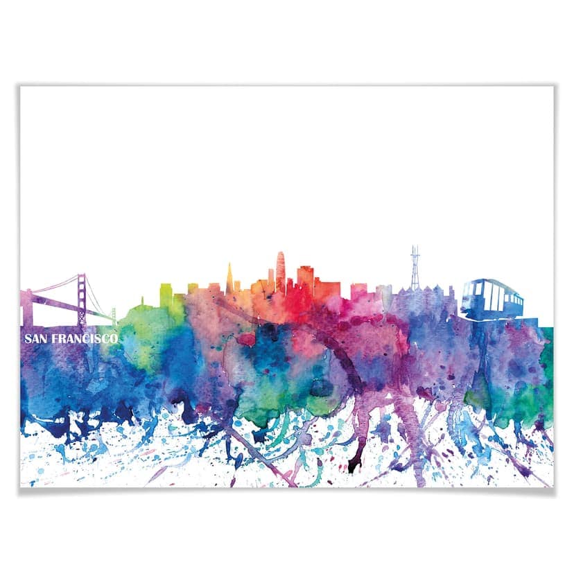 Plakat Bleichner - Akwarelowa panorama San Francisco
