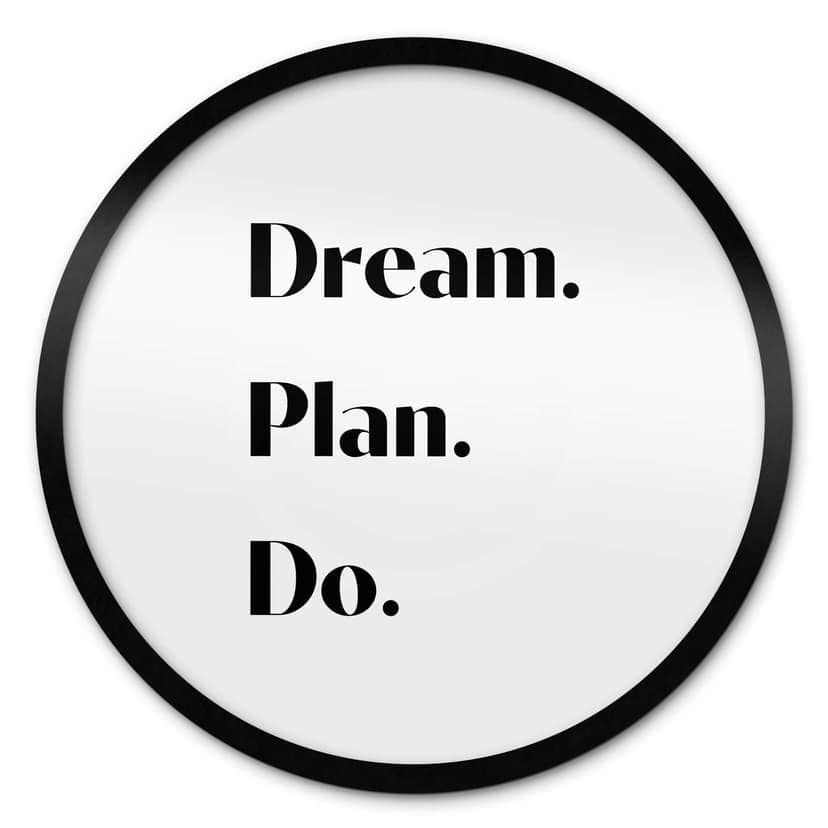 Plakat 1X Studio - Dream Plan Do - Okrągły