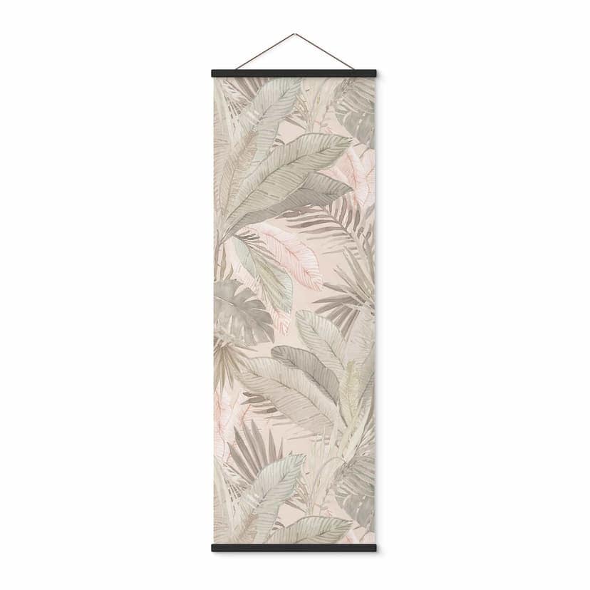 Obraz z tkaniny Tropikalne liście w dżungli pastelowy - Bloomery Decor - Panorama