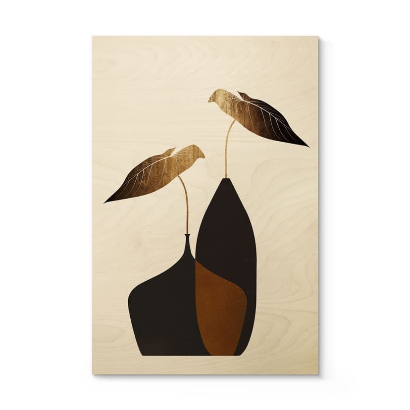 Plakat drewniany Scandinavian Bouquet - Kubistika