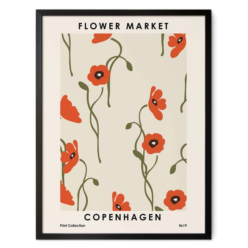 Plakat NKTN - targ kwiatowy - Kopenhaga