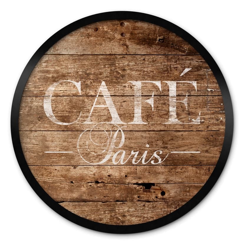 Plakat Café Paris - okrągły