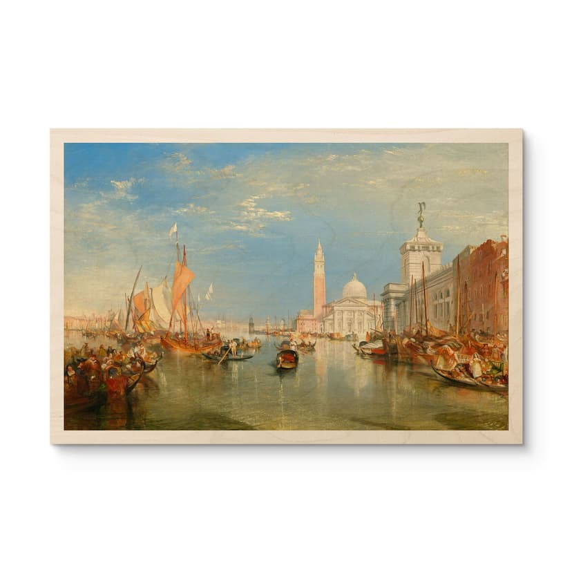 Plakat drewniany Turnera - Wenecja, Dogana i S. Giorgio Maggiore