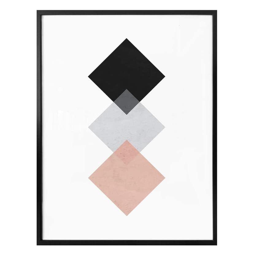 Plakat Nouveauprints - Kwadraty różowe