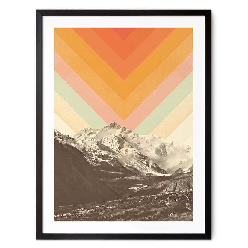 Plakat Natura - Krajobraz górski retro - Bodart
