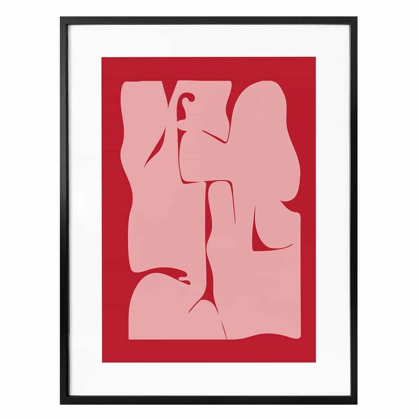 Plakat Nordic Creators - Abstrakcyjna czerwień