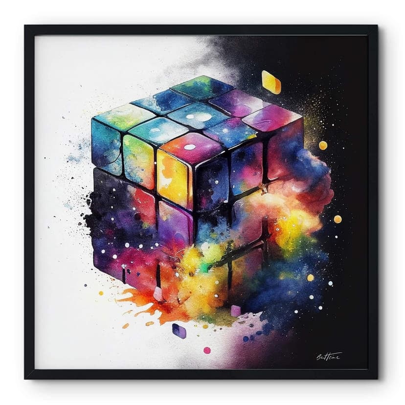 Plakat Heine - Magiczna kostka - Kostka Rubika - Kwadrat