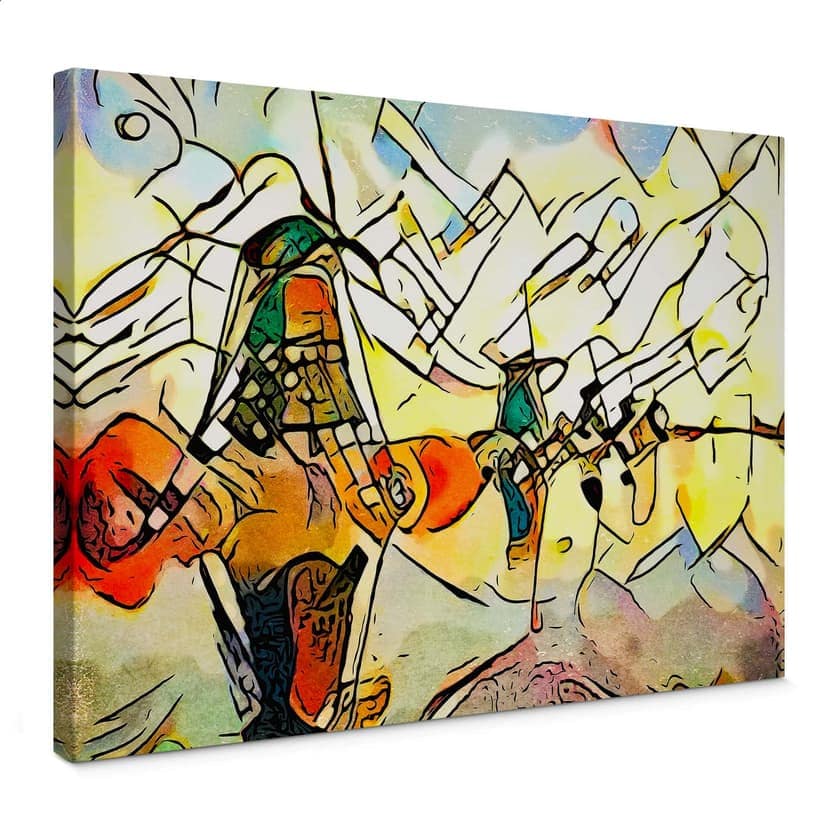 Obraz na płótnie Zamart - Kandinsky spotyka holenderskie wiatraki