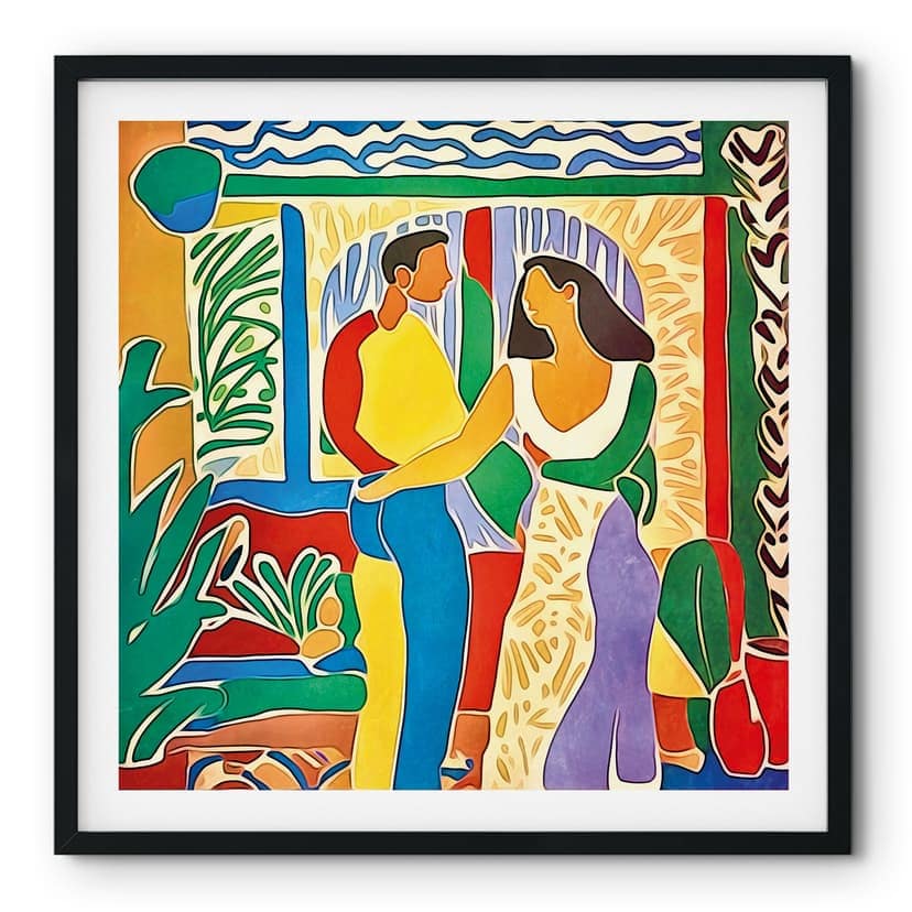 Plakat Lovers - Inspirowany Matisse'em - Zamart - Kwadratowy