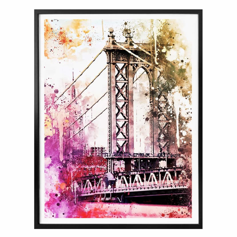 Plakat Hugonnard - Akwarela: Most w New York
