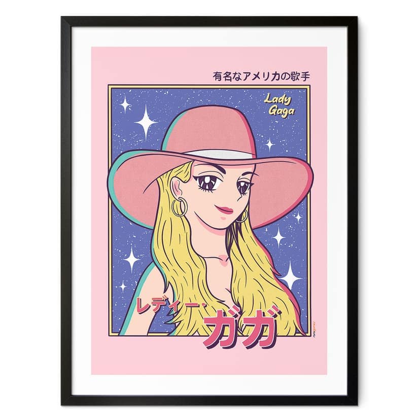 Plakat Anime-Girl "Lady Gaga" - Gomes