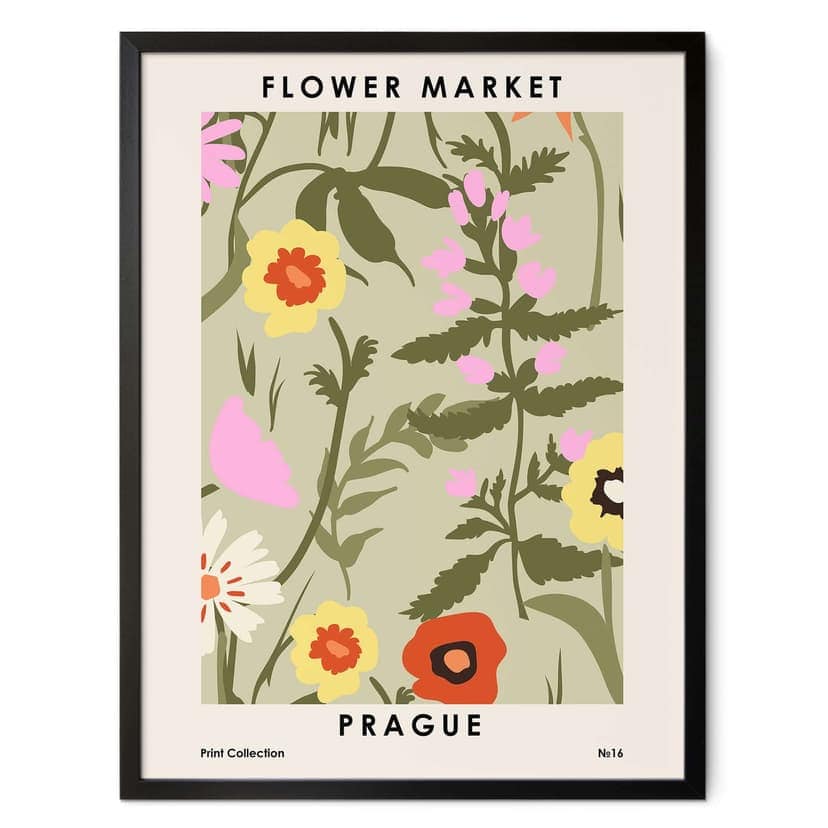 Plakat NKTN - Targ kwiatowy w Pradze