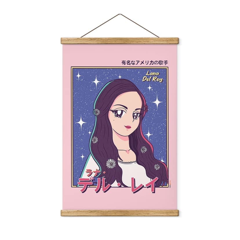 Obraz tkaniny anime dziewczyna "Lana del Rey" - Gomes