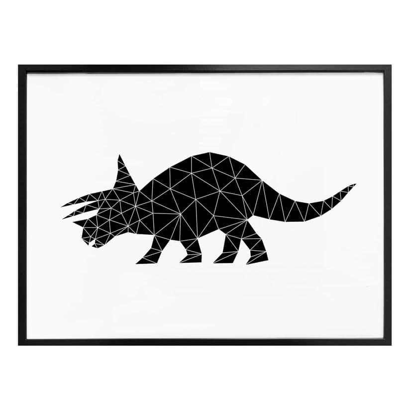 Plakat Nouveauprints - Geometryczny dinozaur Triceratops
