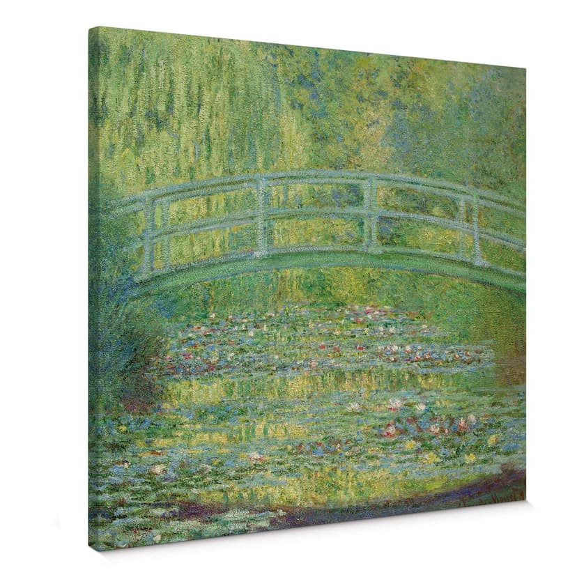 Obraz na płótnie Monet - Staw z liliami wodnymi i japoński mostek