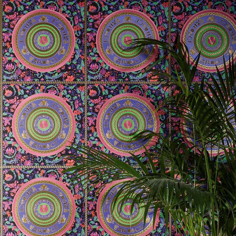 Versace Home klasyczna tapeta w kwiaty designerska luksusowa tapeta z włókniny kolorowa