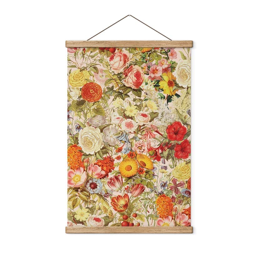 Obraz z tkaniny Kolorowy kolaż kwiatowy - Frida Floral Studio