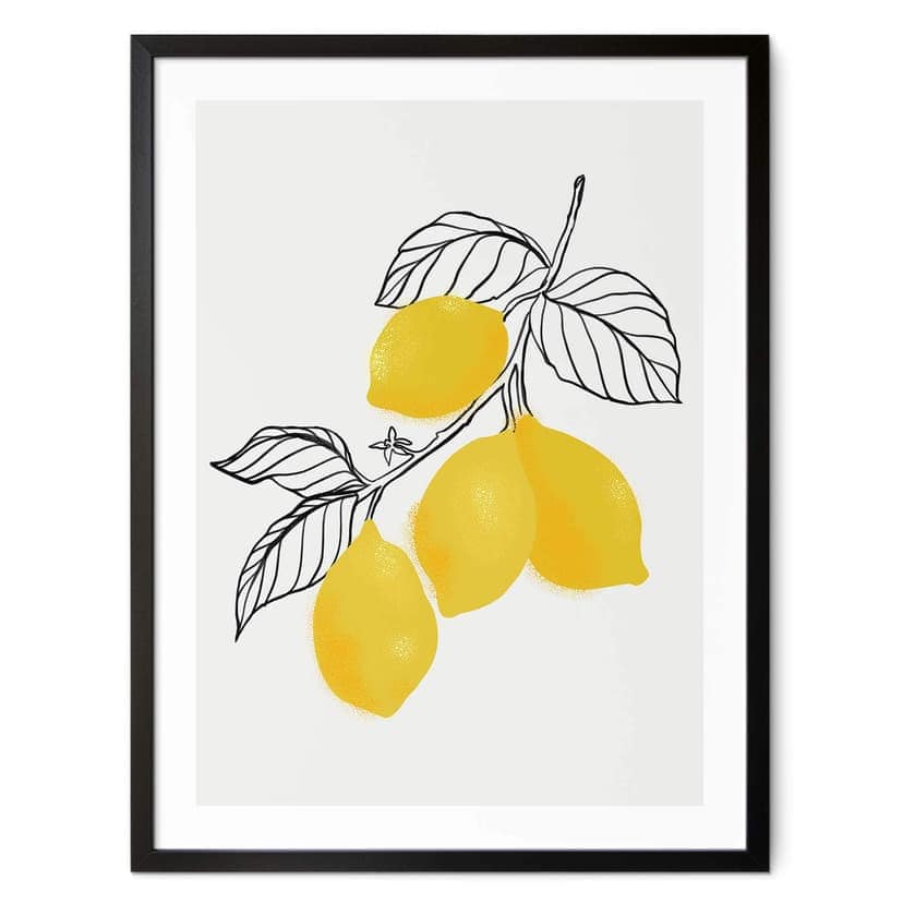 Plakat Blursbyai - Ilustracja przedstawiająca gałązkę cytryny