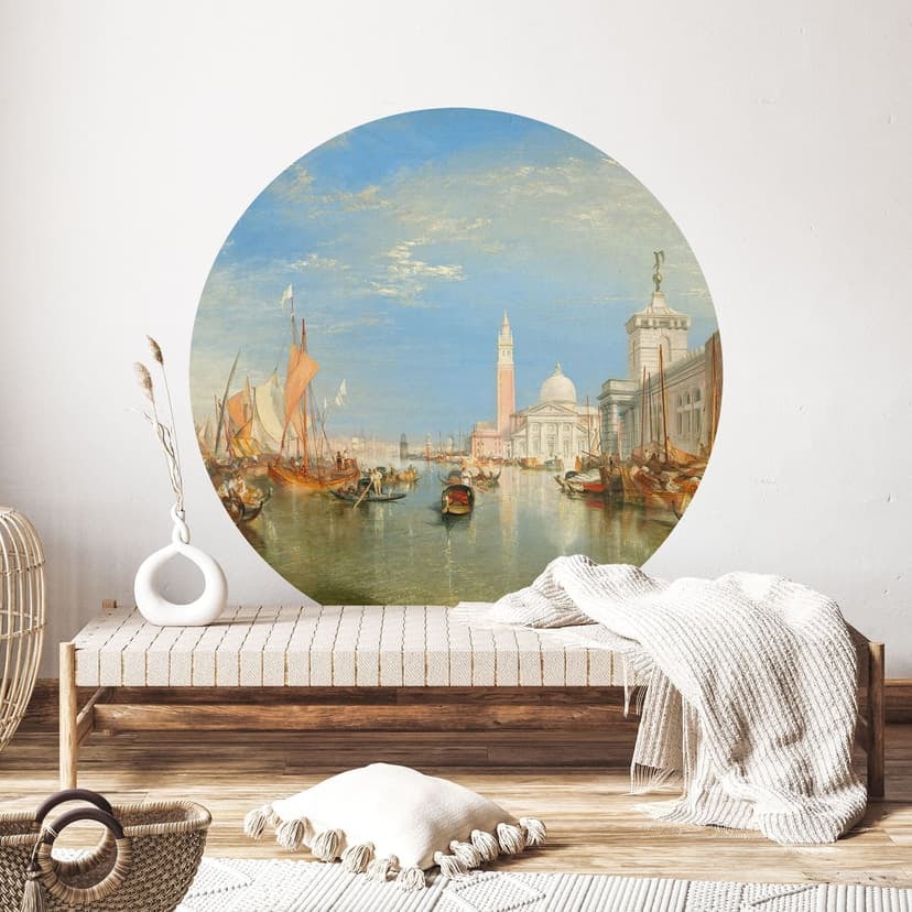Naklejka na ścianę Turner - Wenecja, Dogana i S. Giorgio Maggiore - Okrągła