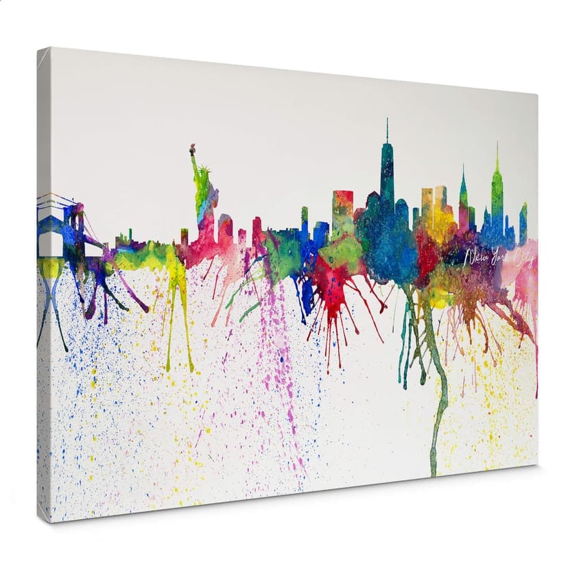 Obraz na płótnie Bleichner - New York City Watercolour Skyline
