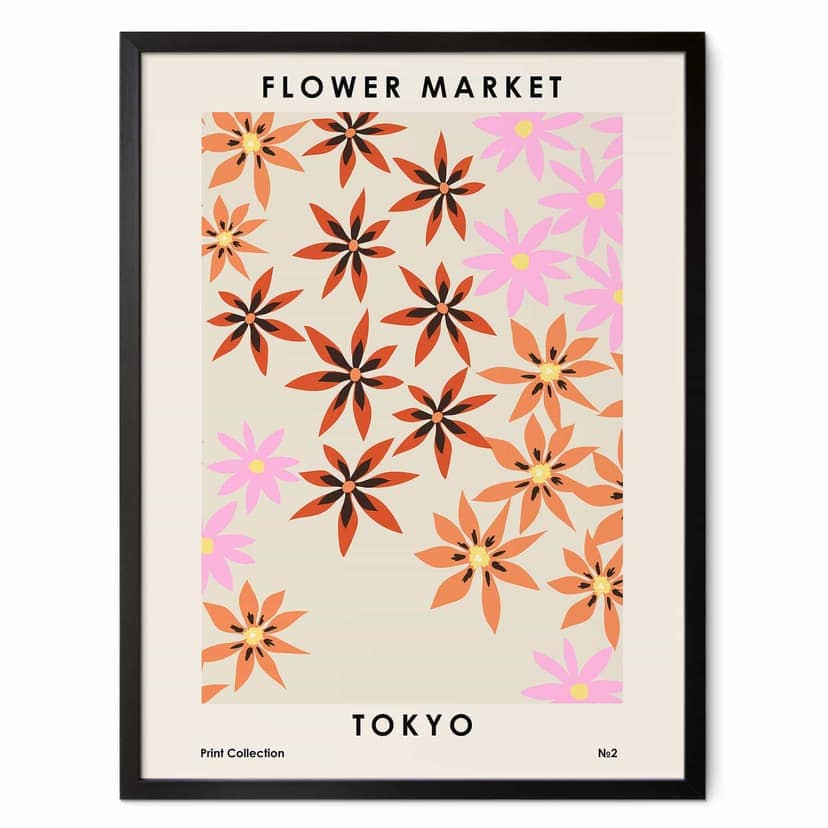 Plakat NKTN - targ kwiatowy - Tokio