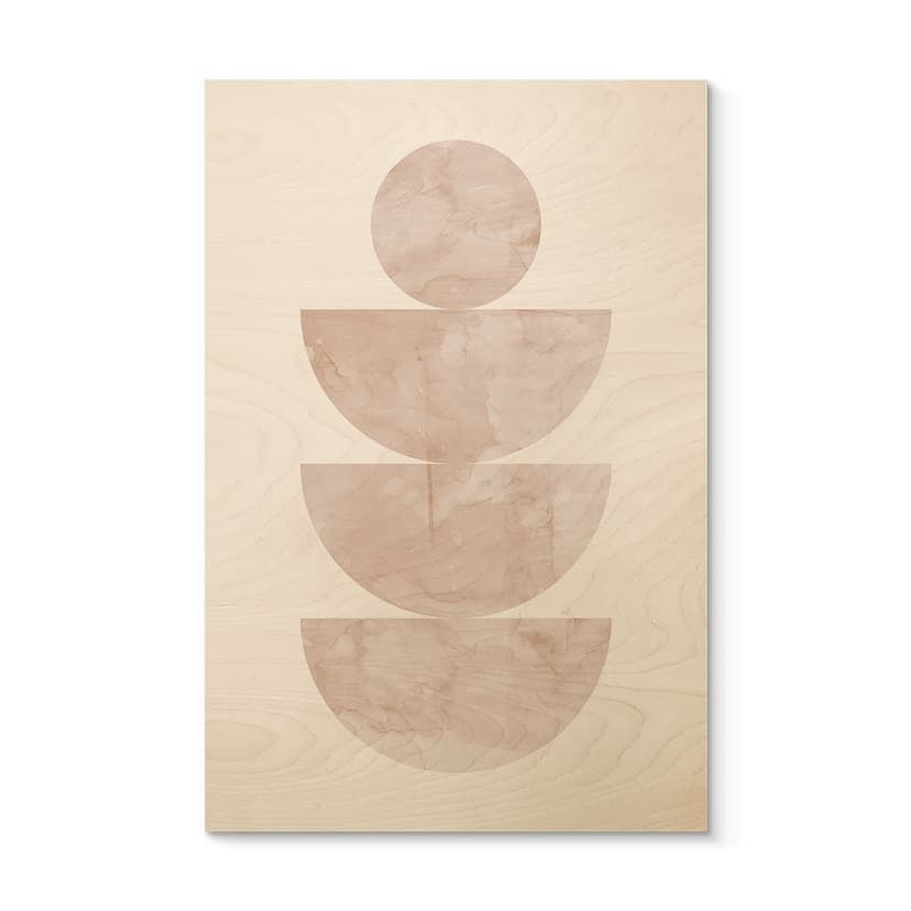 Plakat drewniany Geometryczna równowaga - Abstrakcyjna kompozycja - Costa