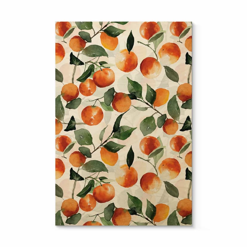 Plakat drewniany z owocowymi mandarynkami - UN Designs