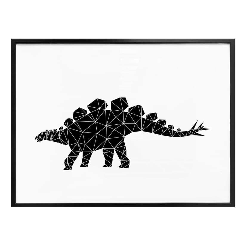 Plakat Nouveauprints - Geometryczny dinozaur Stegosaurus