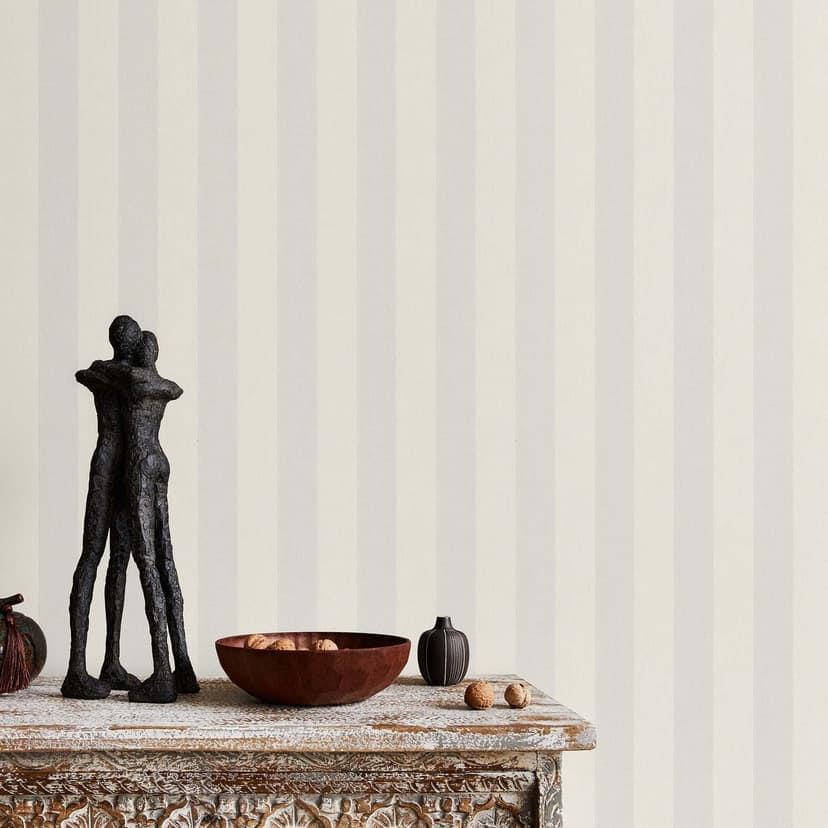 Tapeta w paski, tapeta z włókniny Erismann Versailles kremowa