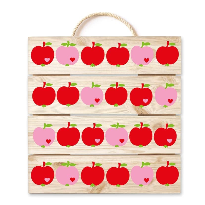 Obraz drewniany byGraziela - Apple red - 40x41,5 cm