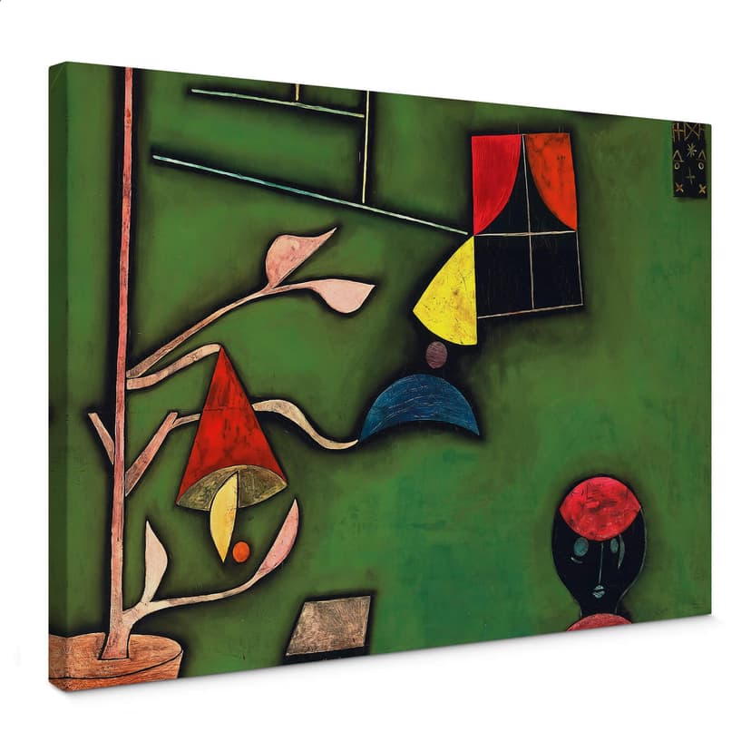 Obraz na płótnie Klee - Martwa natura z rośliną i oknem