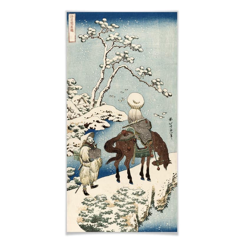 Plakat Hokusai - Chiński poeta Su Dongpo