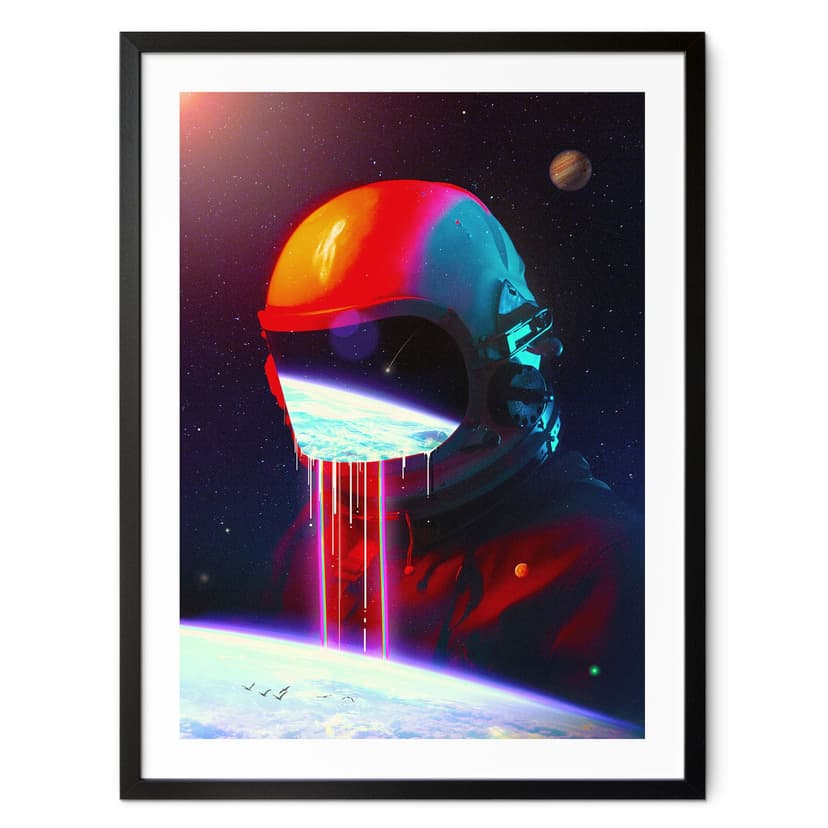 Plakat astronauty z widokiem na Ziemię - Nicebleed