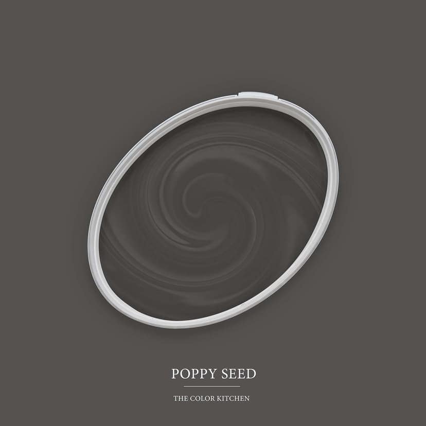 Szara antracytowa farba do ścian i sufitów satynowy mat I Poppy Seed | tworzenie eleganckiej, nowoczesnej atmosfery | THE COLOR KITCHEN