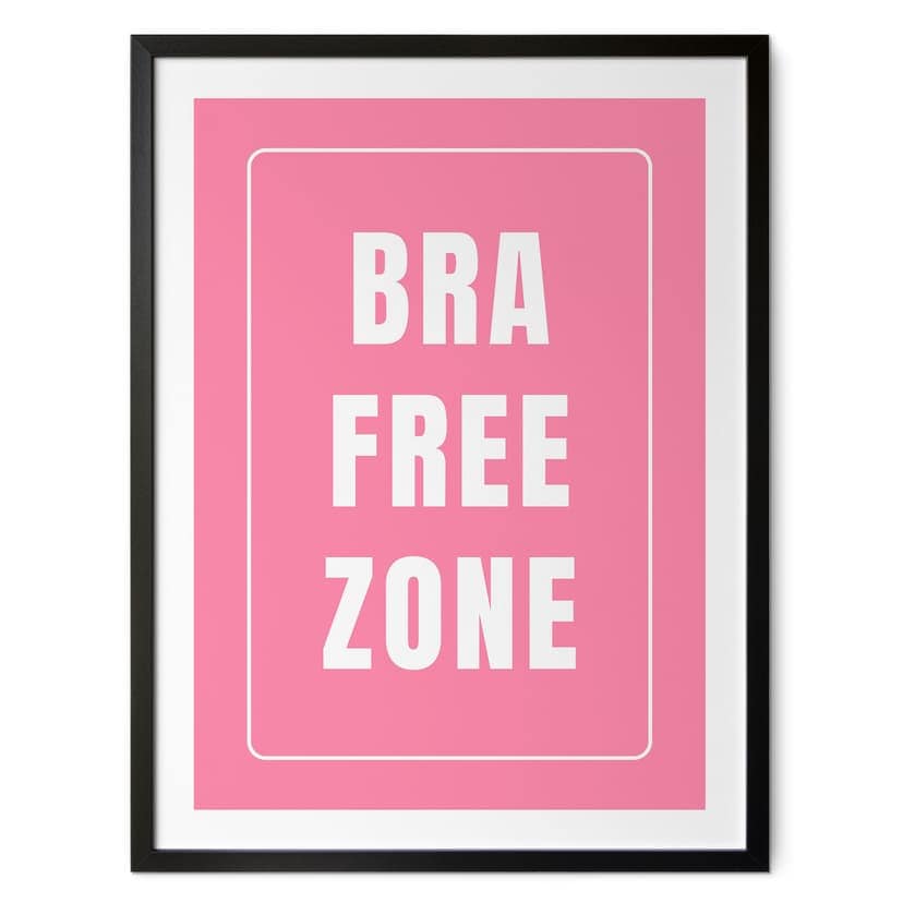 Plakat Bra Free Zone | Feminizm - Fritsch