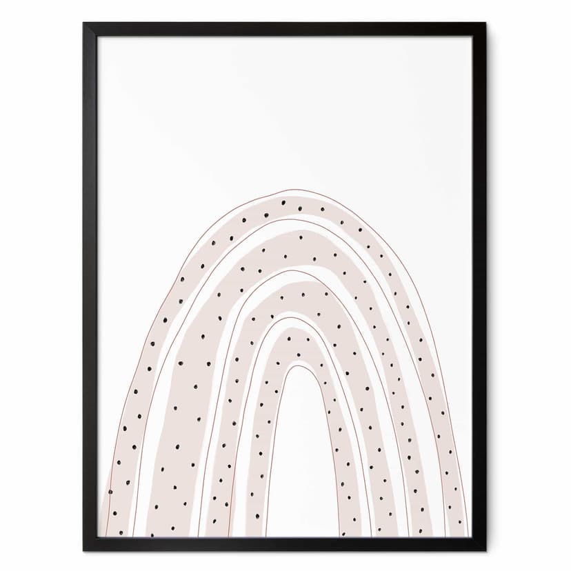 Plakat do pokoju dziecięcego uplusmestudio - Tęcza w kropki