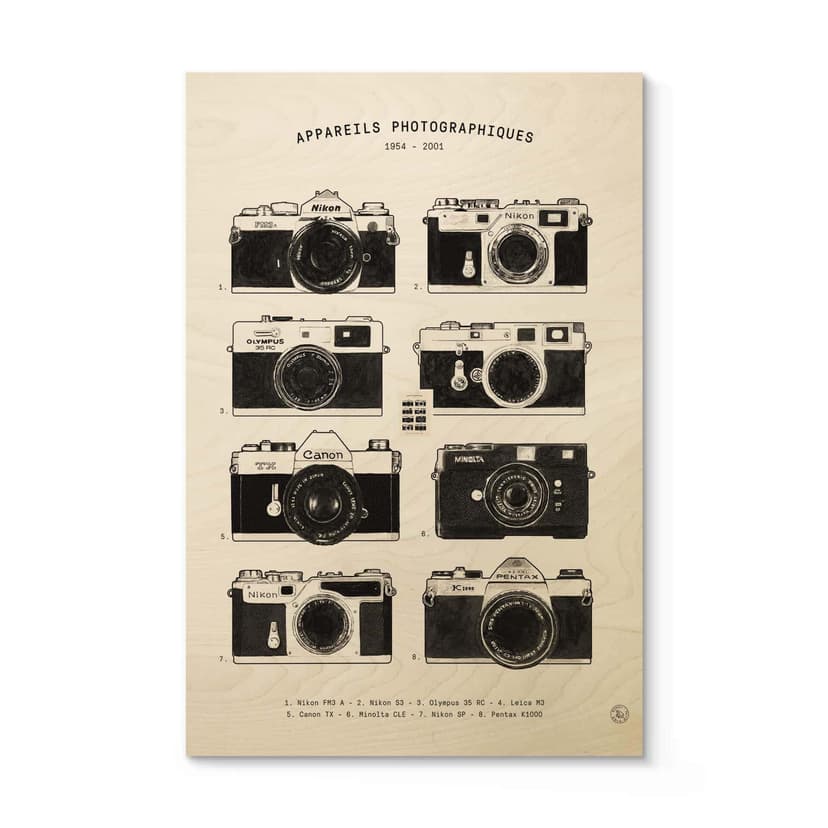 Plakat drewniany Bodart - Nostalgia w fotografii